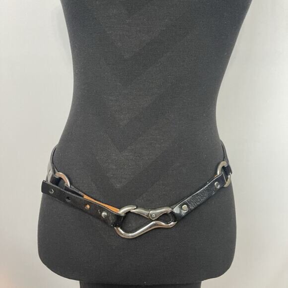 Women's Brave Made In Canada Unique Hard to Find Belt, Size 34 Black - Picture 2 of 11